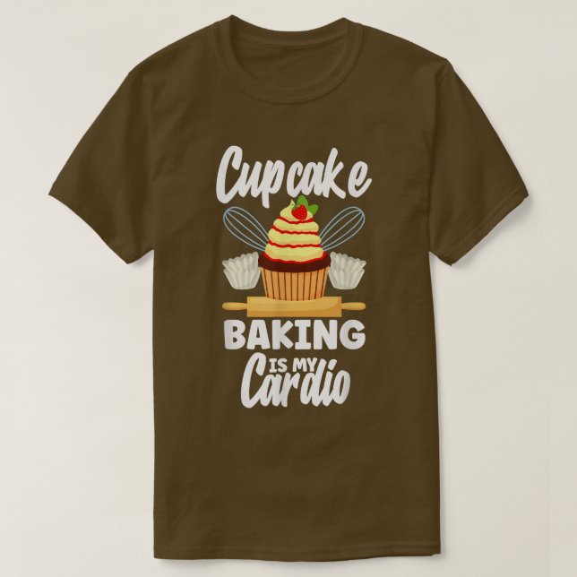 Cuptårta Baking är min kardiofunna baking T Shirt (Design framsida)