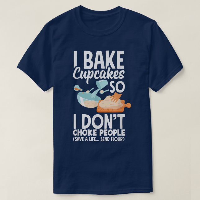 Cuptårta Baking Bake Älskare Funny Cuptårta 1273 T Shirt (Design framsida)