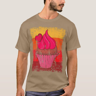 Cuptårta Baking Baker Bakery Cake Vintage Retro 12 T Shirt