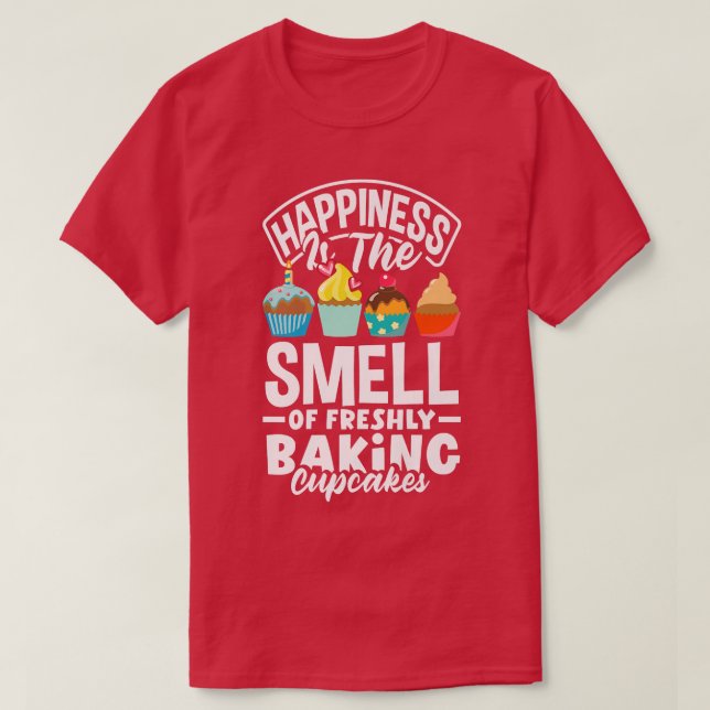 Cuptårta Baking Baker Baking Älskare T Shirt (Design framsida)
