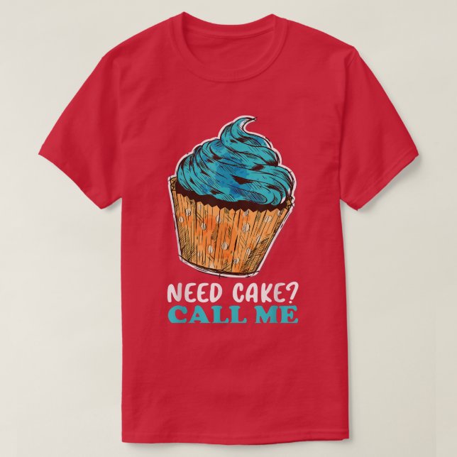 Cuptårta Baking Baker Pastry Chef 1348 T Shirt (Design framsida)