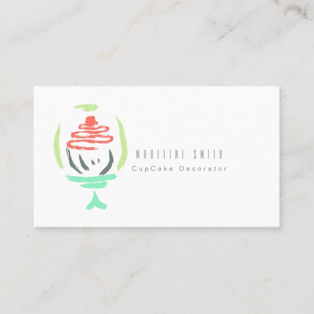 Cuptårta Baking Cake Decorator Cake-ställ Visitkort (Framsida)