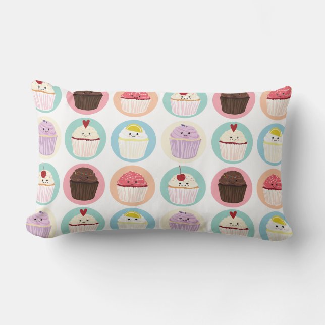 Cuptårta Cuties Mönster Pillow Lumbarkudde (Framsida)