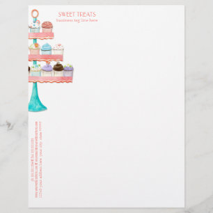 Cuptårta Dessert Baking Bakery Business Paket Brevhuvud