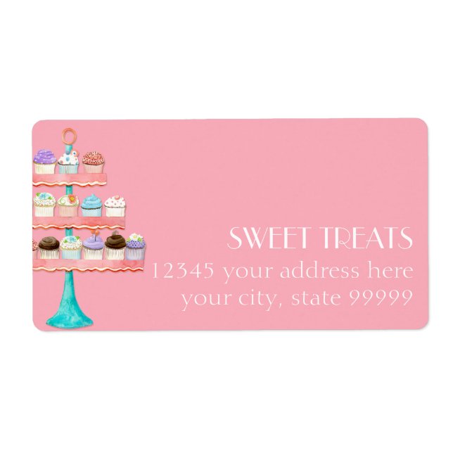 Cuptårta Dessert Baking Bakery Business Paket Fraktsedel (Framsidan)