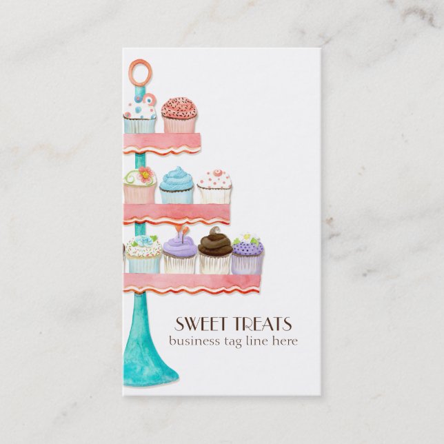 Cuptårta Dessert Baking Bakery Business Paket Visitkort (Framsida)
