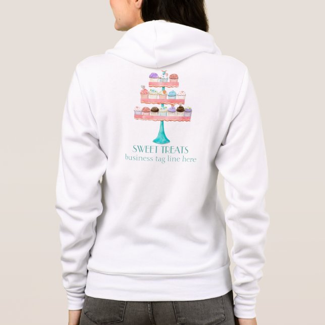 Cuptårta Dessert Baking Bakery Business Uniform Tee (Baksida)