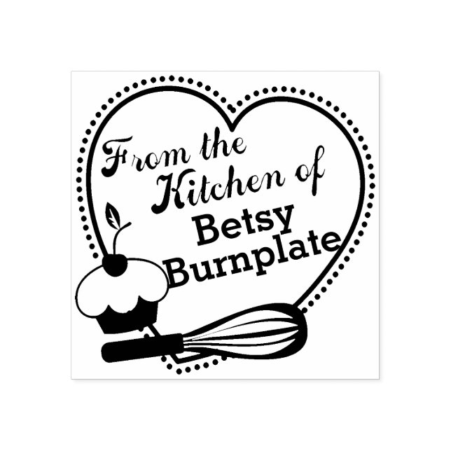 Cuptårta, gräddning från köket stämpel (Tryck)