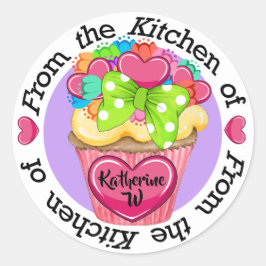 Cuptårta Kitchen Sticker Runt Klistermärke