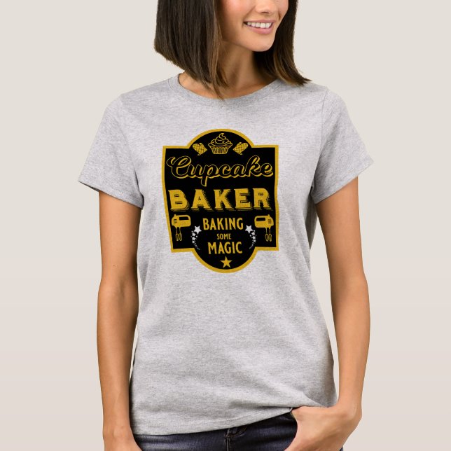 Cuptårta Master Baker T Shirt (Framsida)