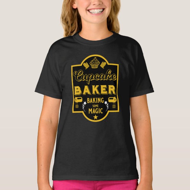 Cuptårta Master Baker T Shirt (Framsida)