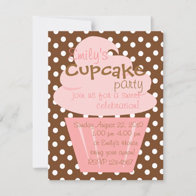 Cuptårta Shaping Up Nicely Inbjudningar (Framsida)