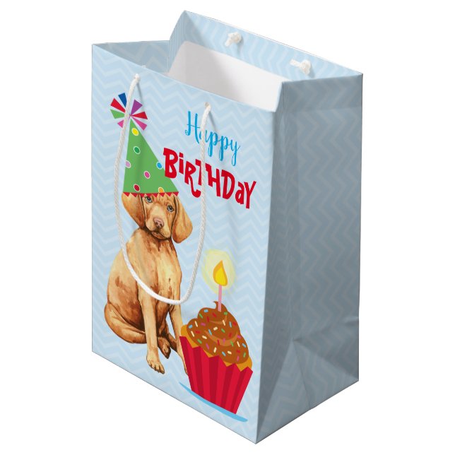 Cuptårta Vizsla Medium Gift Bag (Framsidan Vinklad)