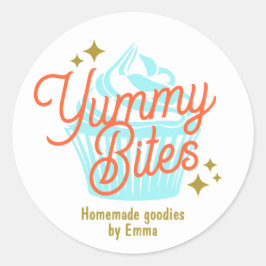 Cuptårtetikett Runt Klistermärke