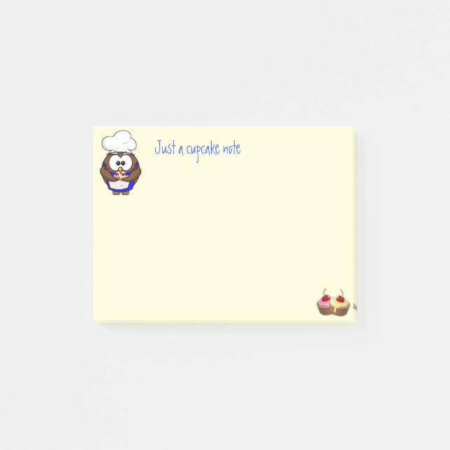cuptårtkock uggla post-it block (Framsida)