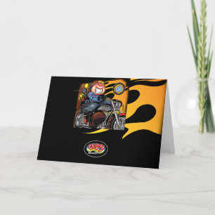 CUPY Black motorcykel Helgkort