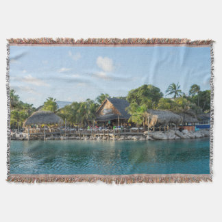 Curacao Beach Throw Blanket Filt