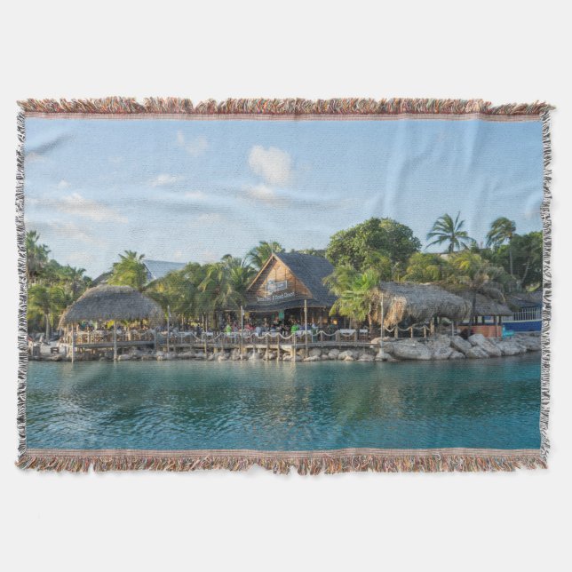 Curacao Beach Throw Blanket Filt (Framsidan)