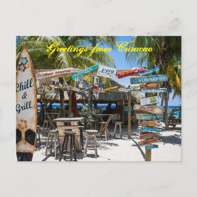 Curaçao Beach vykort (Framsida)