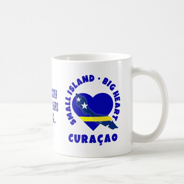 CURAÇAO Big Heart Fun Custom 2026 Soccer Kaffemugg (Höger)
