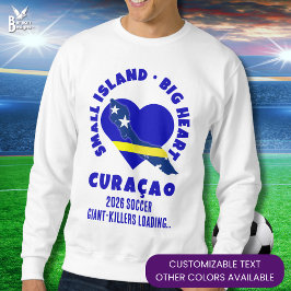 CURAÇAO Big Heart Fun Custom 2026 Soccer Lång Ärmad Tröja