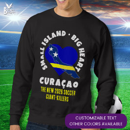 CURAÇAO Big Heart Fun Custom 2026 Soccer Lång Ärmad Tröja
