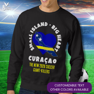 CURAÇAO Big Heart Roligt Anpassat 2026 Fotboll Lång Ärmad Tröja