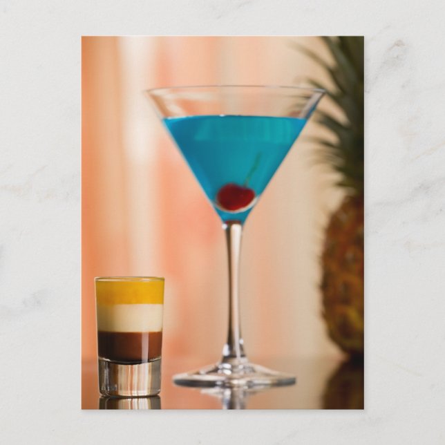 Curacao cocktail vykort (Framsida)