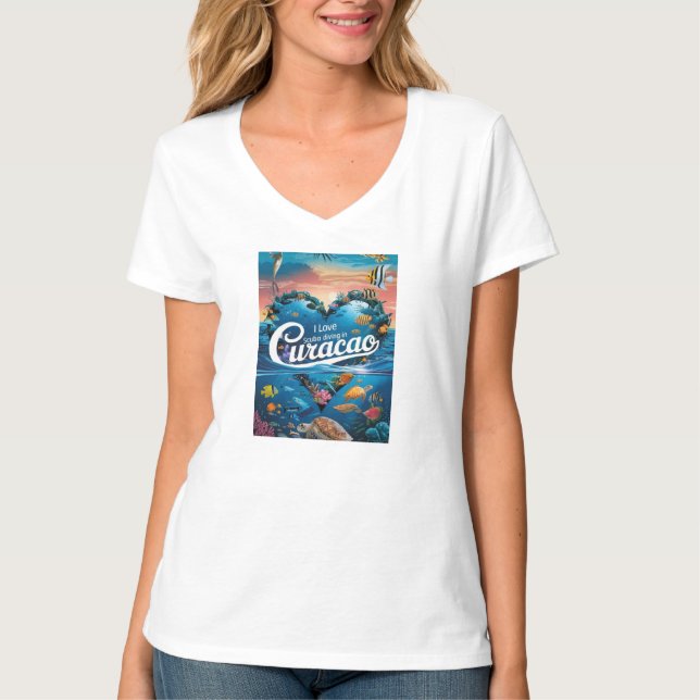 Curacao Divers Paradise T-Shirt (Framsida)