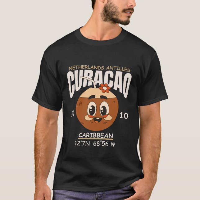 Curaçao Dutch Caribbean  T Shirt (Framsida)