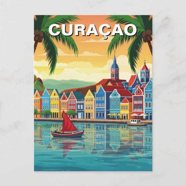 Curacao Dutch Västindien Vykort (Framsida)