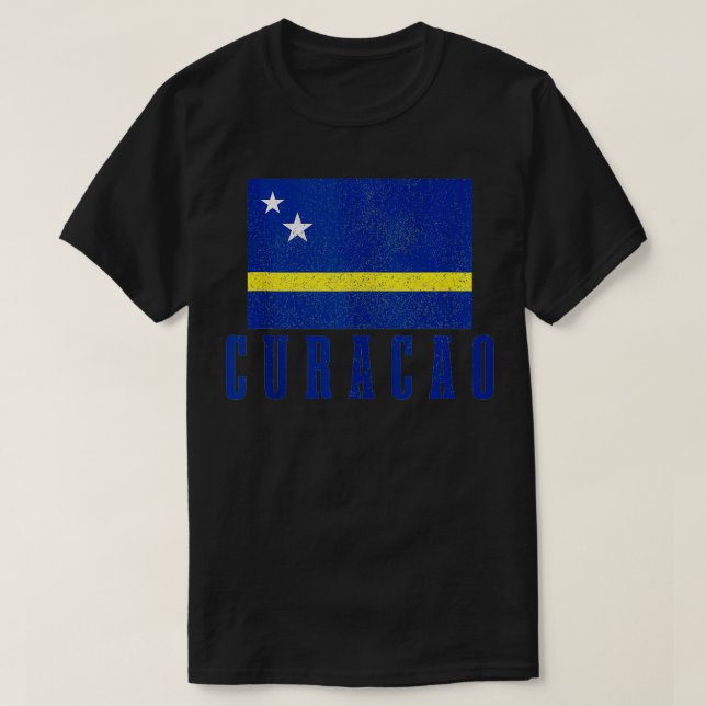 Curacao Flag Pride ibböna T Shirt (Design framsida)