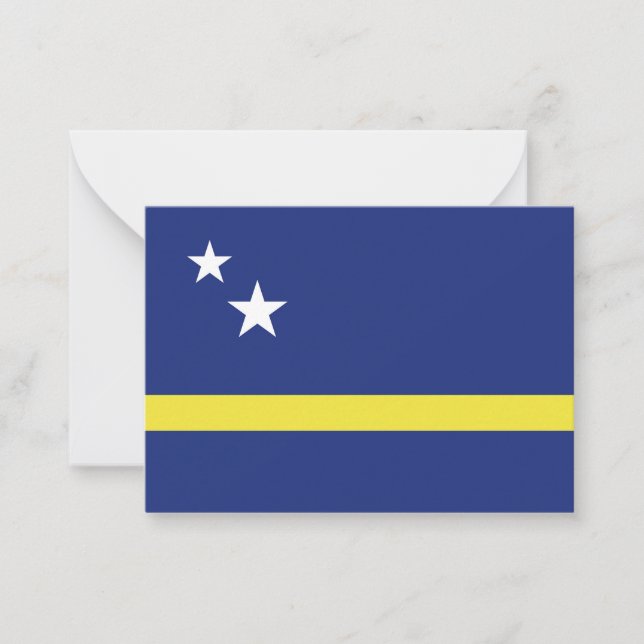 Curaçao flagga anteckningskort (Framsida)