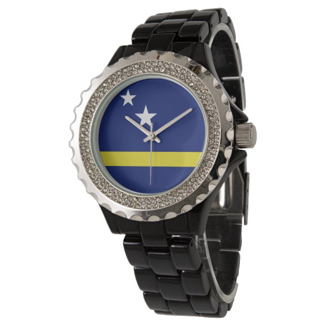 Curaçao flagga armbandsur (Vinklad)