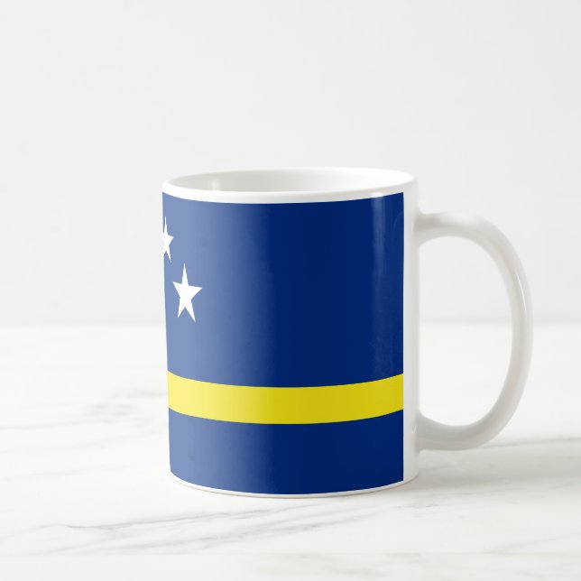 Curaçao Flagga Ceramic Mugg (Höger)
