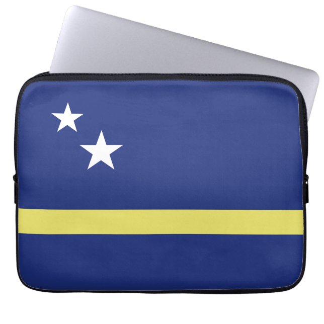 Curaçao flagga laptop fodral (Framsidan)