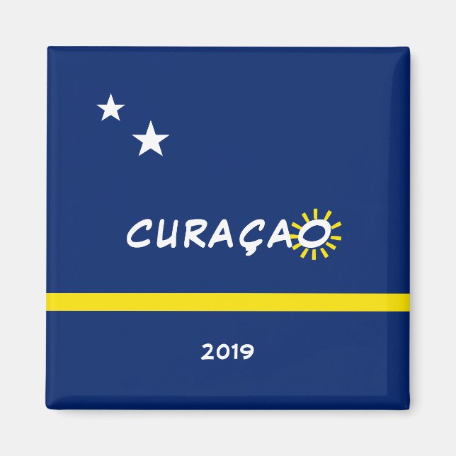 Curaçao Flagga Magnet (Framsidan)