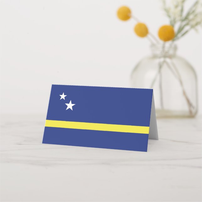 Curaçao flagga placeringskort (Framsida)