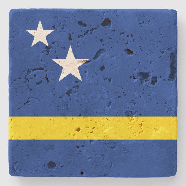 Curacao Flagga Stone Underlägg (Framsidan)