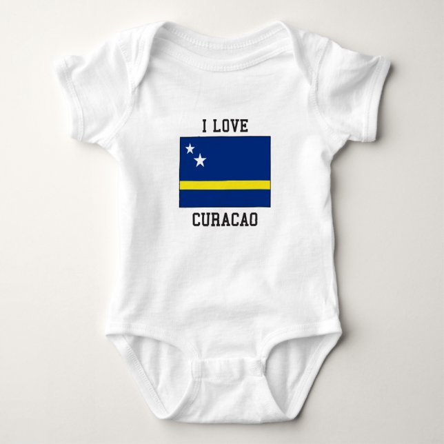Curacao flagga t shirt (Framsida)