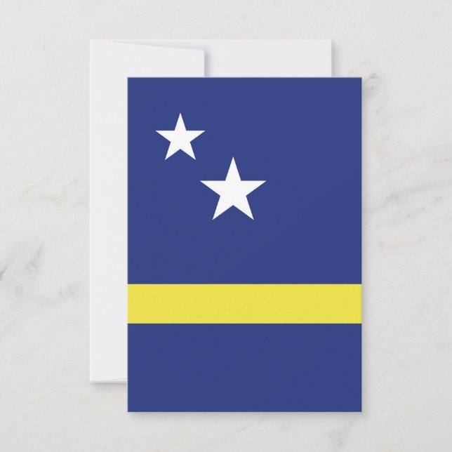 Curaçao flagga tack kort (Framsida)