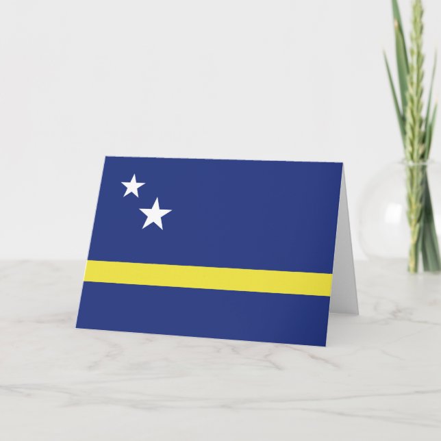 Curaçao flagga tack kort (Framsida)