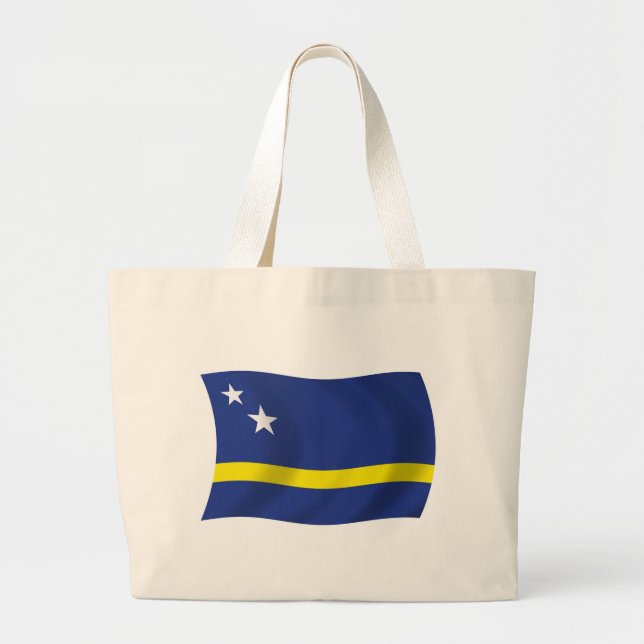 Curacao Flagga Tote Bag Jumbo Tygkasse (Framsidan)