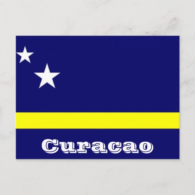 Curacao flagga vykort (Framsida)