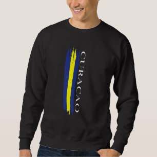 Curaçao flaggfärgsränder lång ärmad tröja