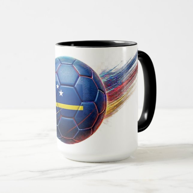 Curaçao Fotboll | Färdig för arenan | Supporterutr Mugg (Framsida höger)