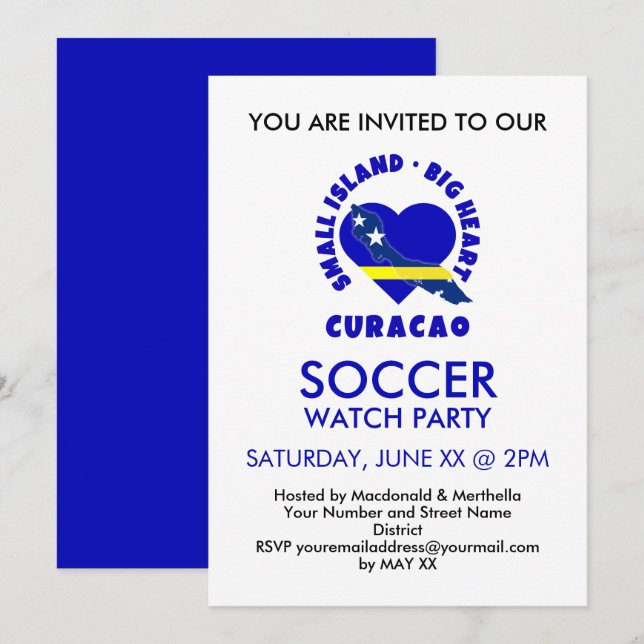 Curaçao fotboll FOTBOLL FEST INBJUDAN (Fram/baksida)