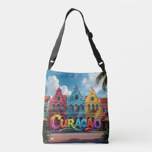 curacao i blå axelväska