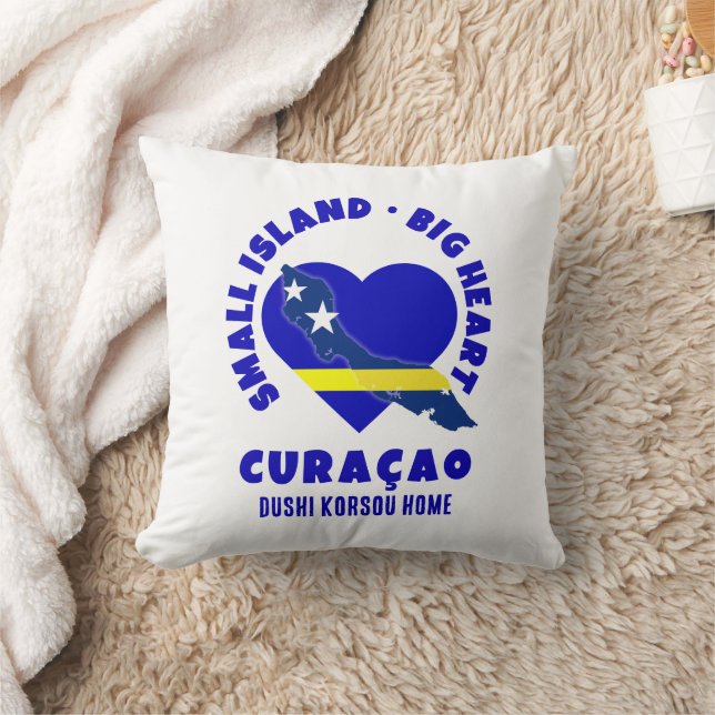 CURAÇAO Liten ö, stort hjärta Dushi Korsuo  Kudde (Filt)