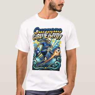 Curaçao Mål Energi Skelett Anfallare Nationer Fet T Shirt